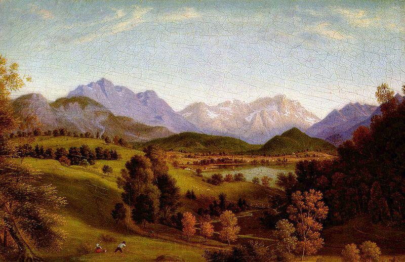Ferdinand von Olivier Loisachtal Germany oil painting art